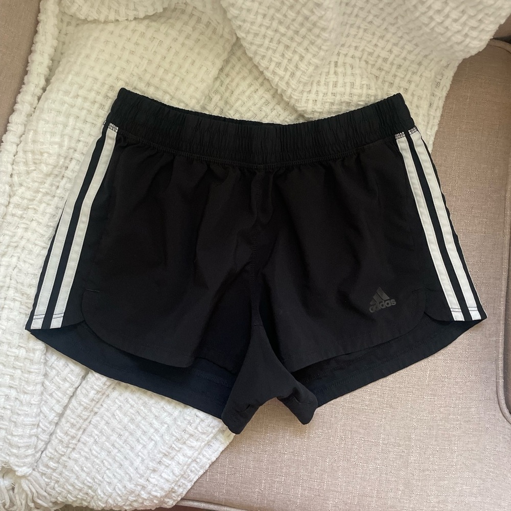 Adidas Pacer Training 3-Striped Woven Women’s Shorts Black and White Size S